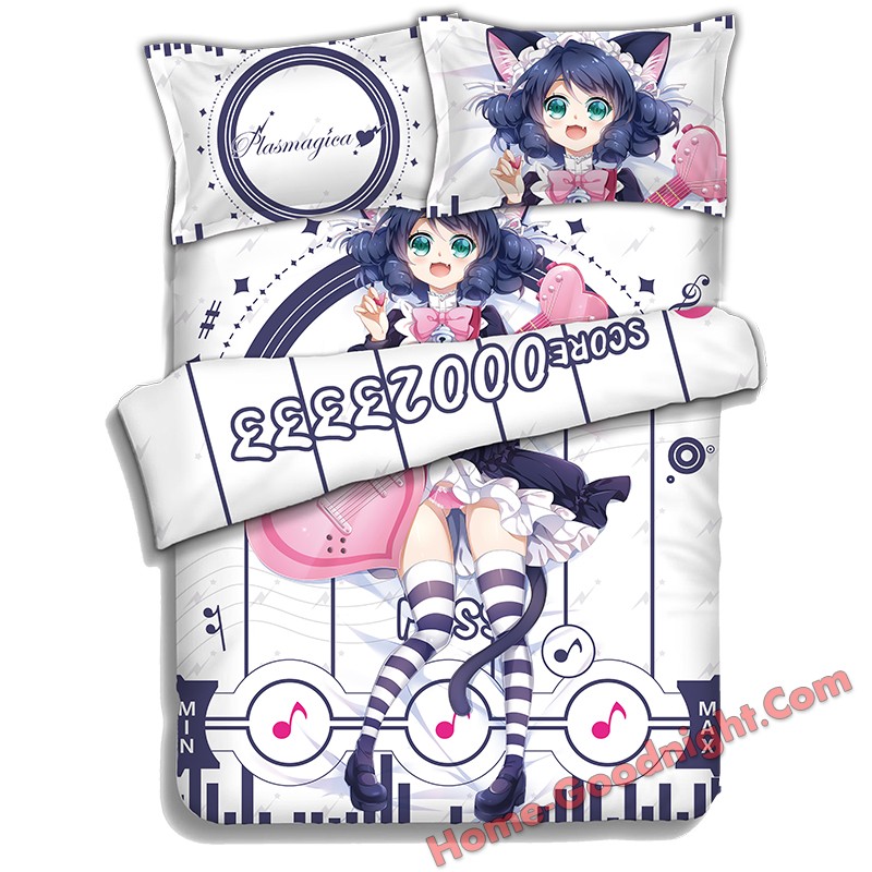 Plasmagica-show by rock Anime Bed Blanket Duvet Cover with Pillow Covers